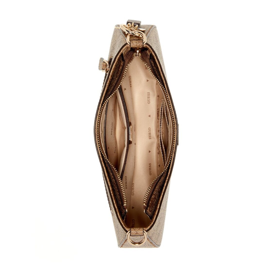 Guess Noelle II Top Zip Shoulder Bag - Slate Logo