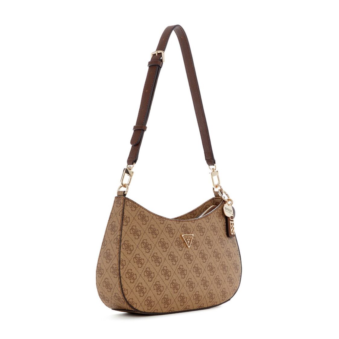 Guess Noelle II Top Zip Shoulder Bag - Slate Logo