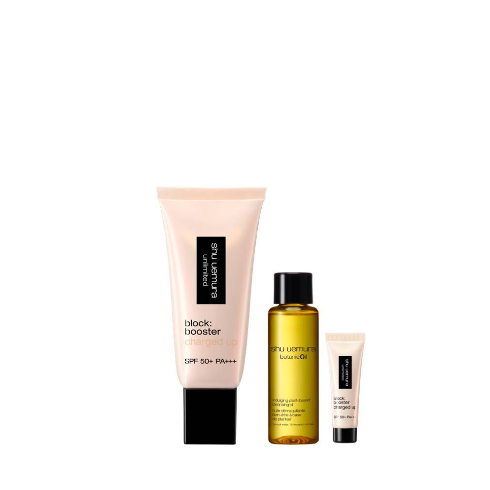 Shu Uemura Unlimited Block:Booster Charged Up Set (worth $123)