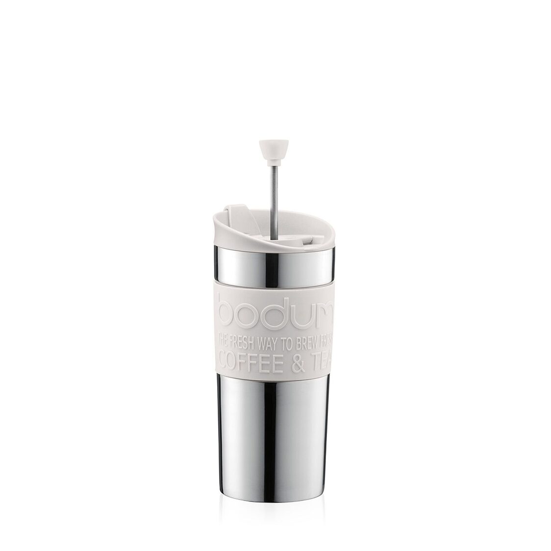 Bodum Travel Press Coffee Maker S/S 0.35l White - Metro Singapore Departmental Store - Celebrating 69 Years in SG