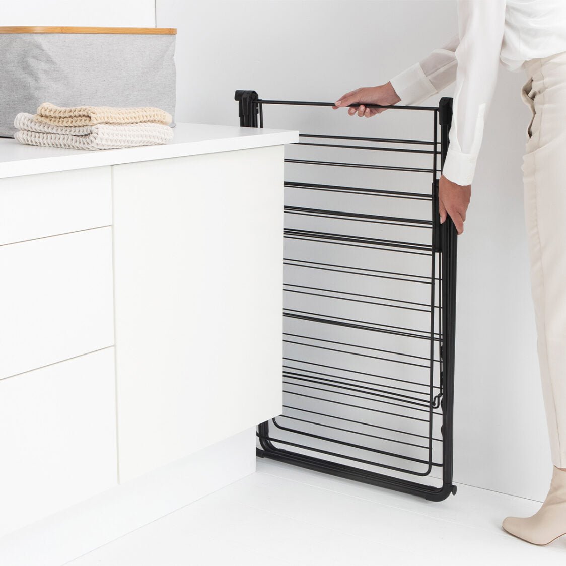 Brabantia Hangon Drying Rack 25m With Rod Black - Metro Singapore Departmental Store - Celebrating 69 Years in SG