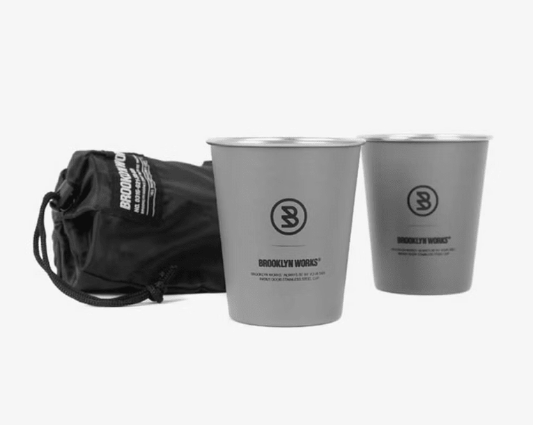 Brooklyn Works Stainless Single Cup 2pcs Set Gray - Metro Singapore Departmental Store - Celebrating 69 Years in SG