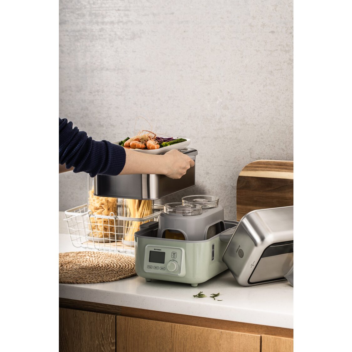 Buydeem 2 - Tier Multi Food Steamer BD60724 - Metro Singapore Departmental Store - Celebrating 69 Years in SG