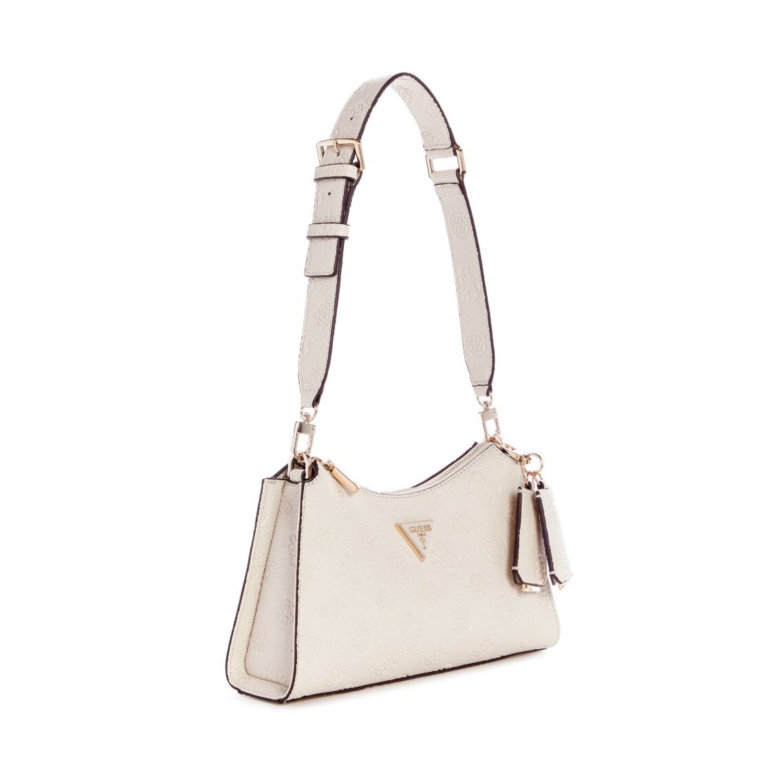 Guess Cresidia II Top Zip Shoulder Bag - Bone Logo