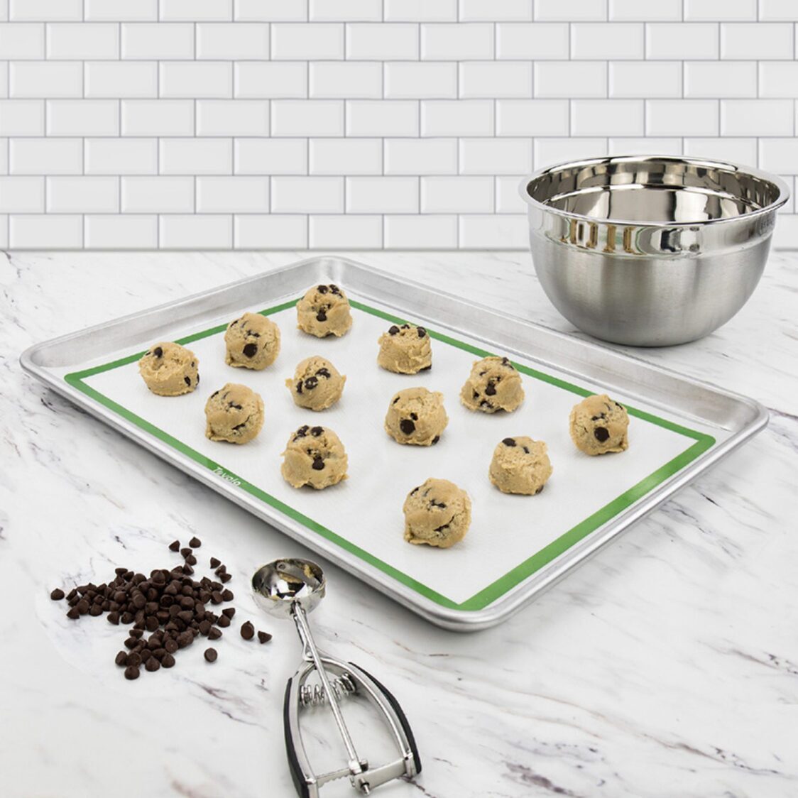 Tovolo TrueBake 16.5" x 11.5" Half-Sheet Baking Mat Pesto