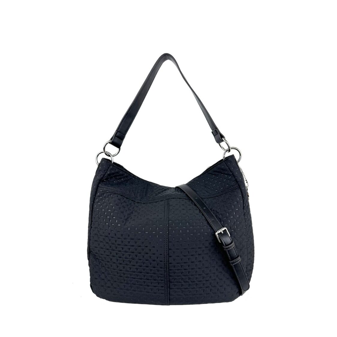 Mel&Co Embossed Nylon Single Handle Bag