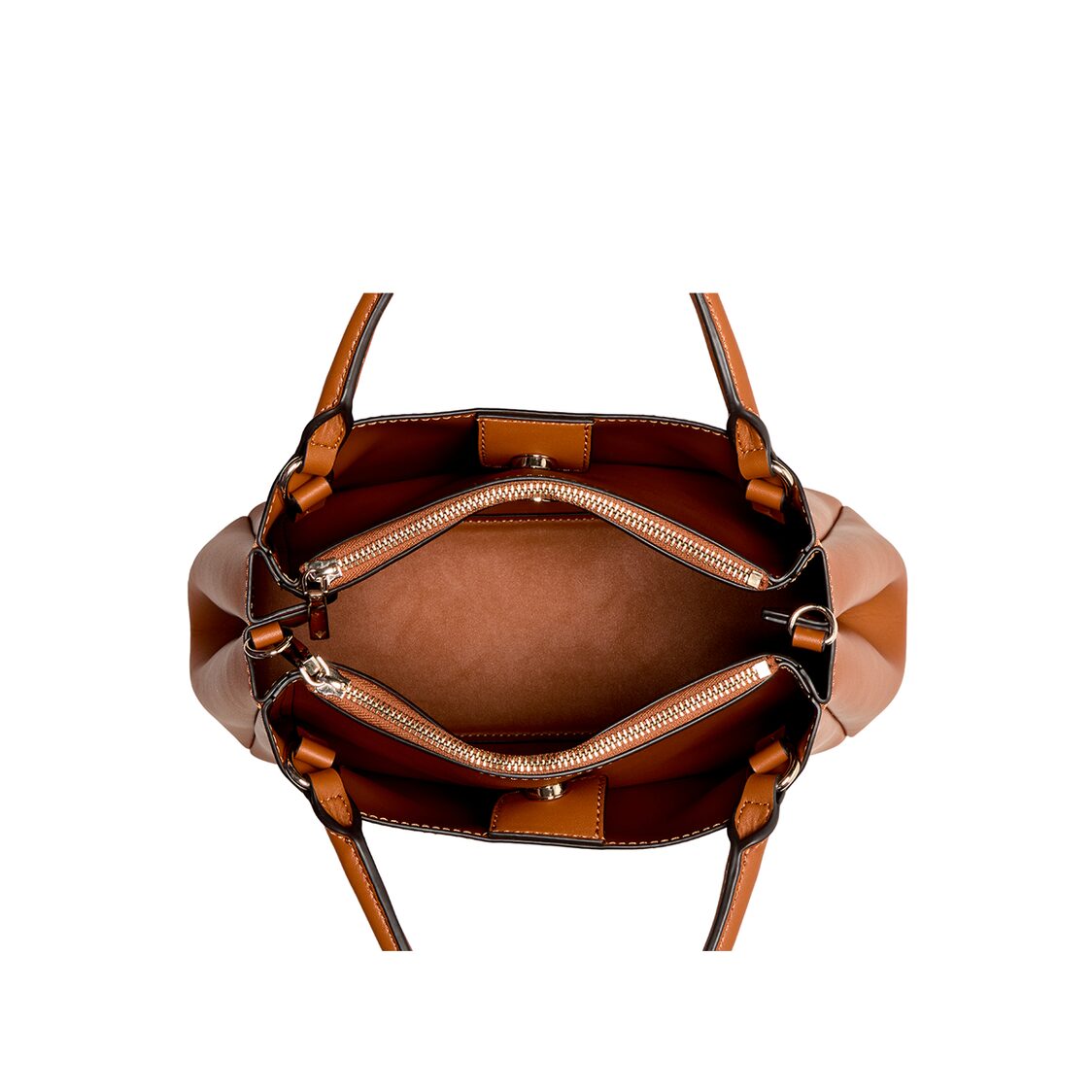 Guess Talent Multi Comp Satchel,Caramel