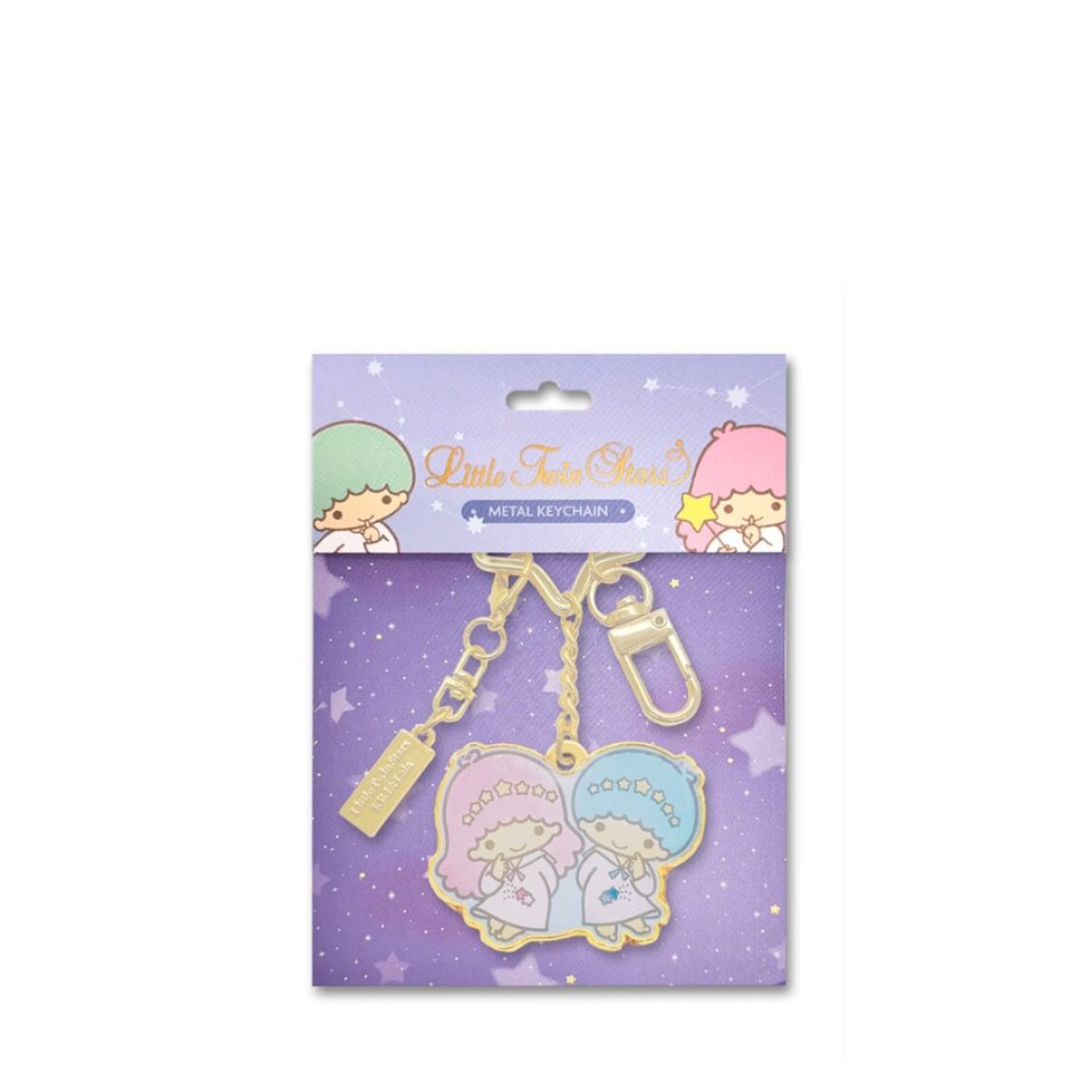 The Singapore Mint Gemini Little Twin Stars Horoscope 24K Gold-Plated Keychain with 24K GP Charm