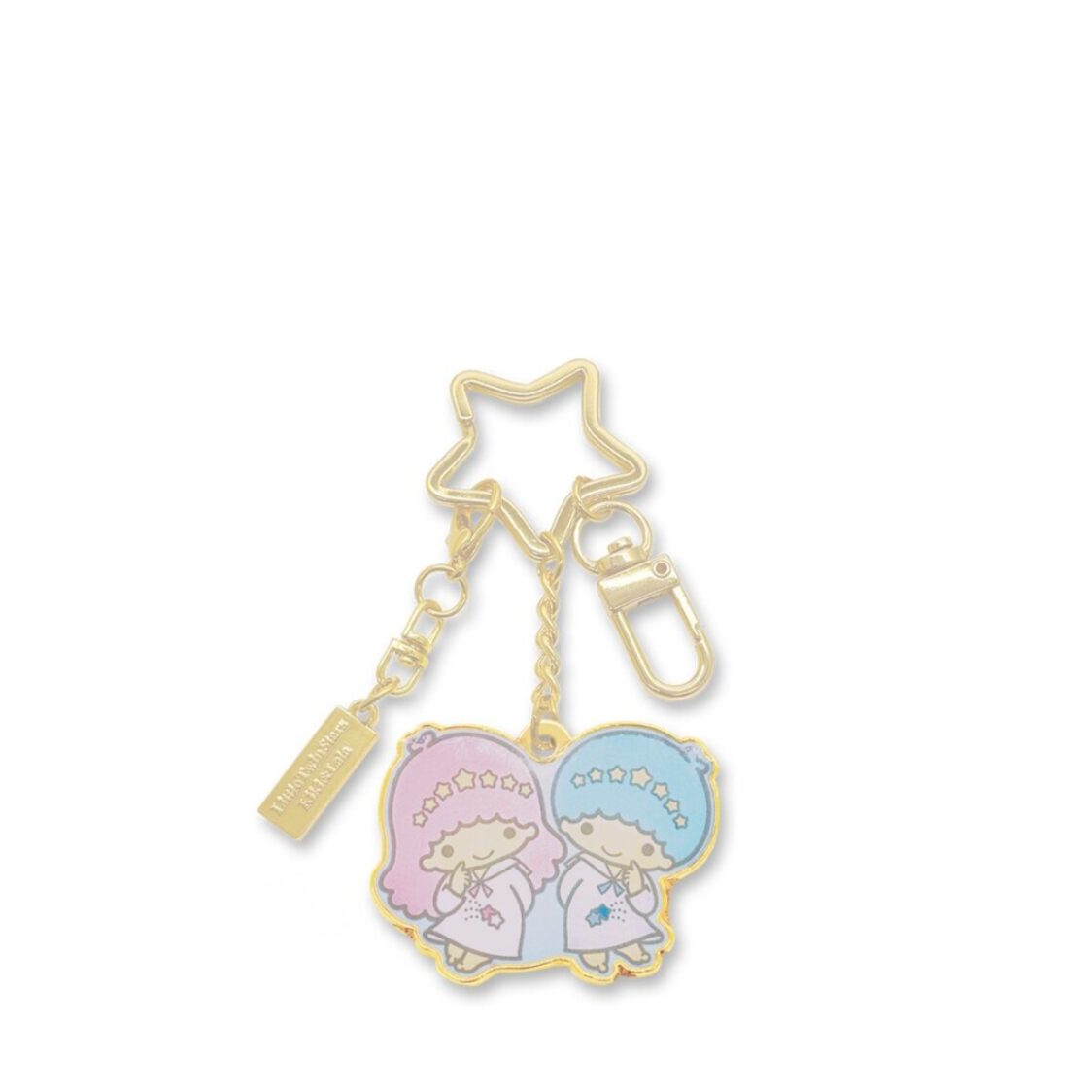 The Singapore Mint Gemini Little Twin Stars Horoscope 24K Gold-Plated Keychain with 24K GP Charm