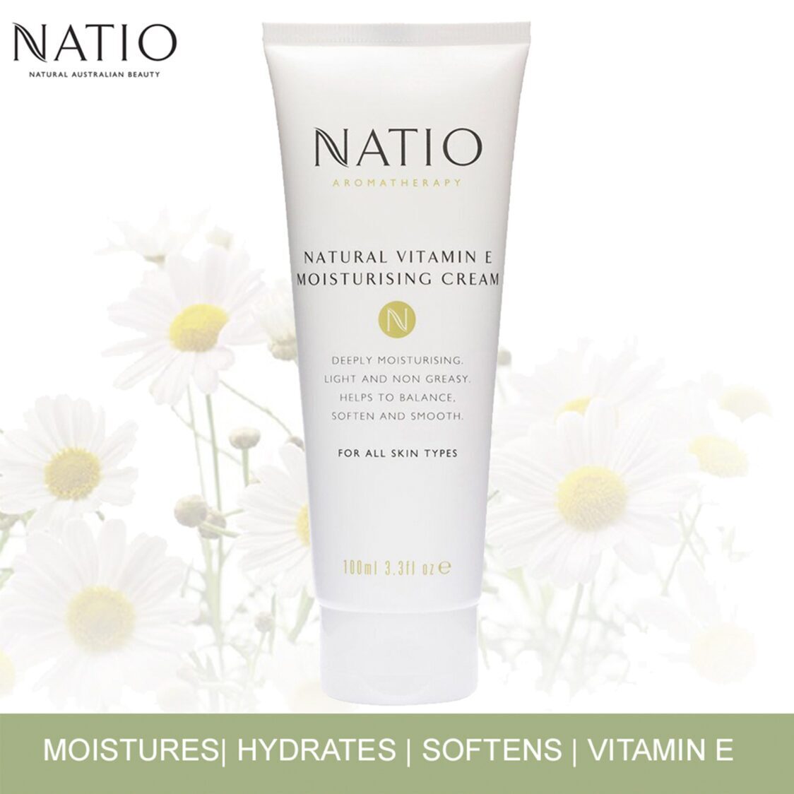 Natio Natural Vitamin E Moisturising Cream 100ml