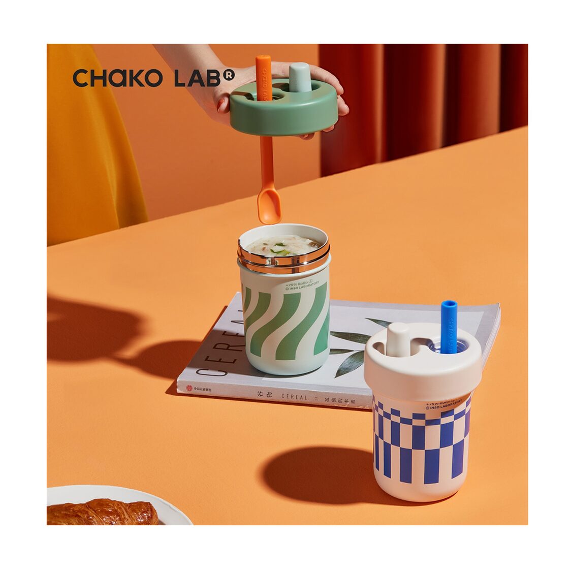 Chako Lab 485ml Thermos Bobo Cup Green