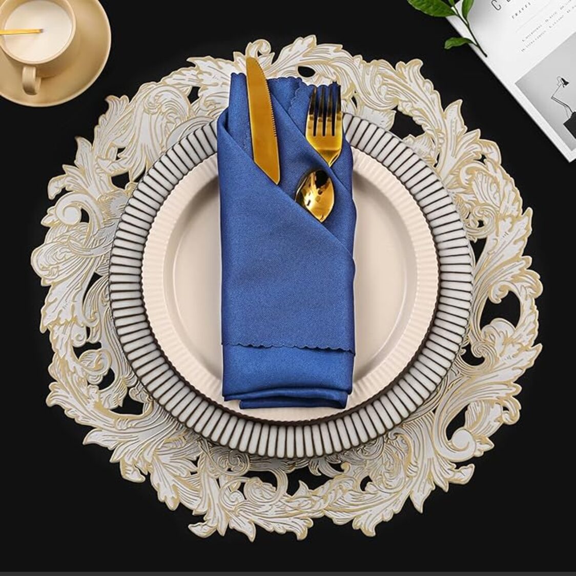 J. Rapee Leaf Placemat Gold