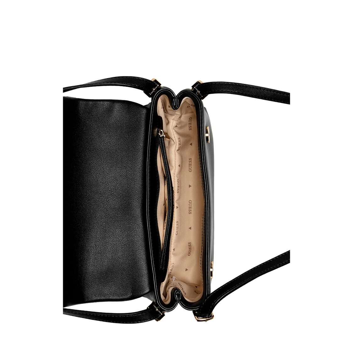 Guess Lefia Flap Shoulder Bag - Black