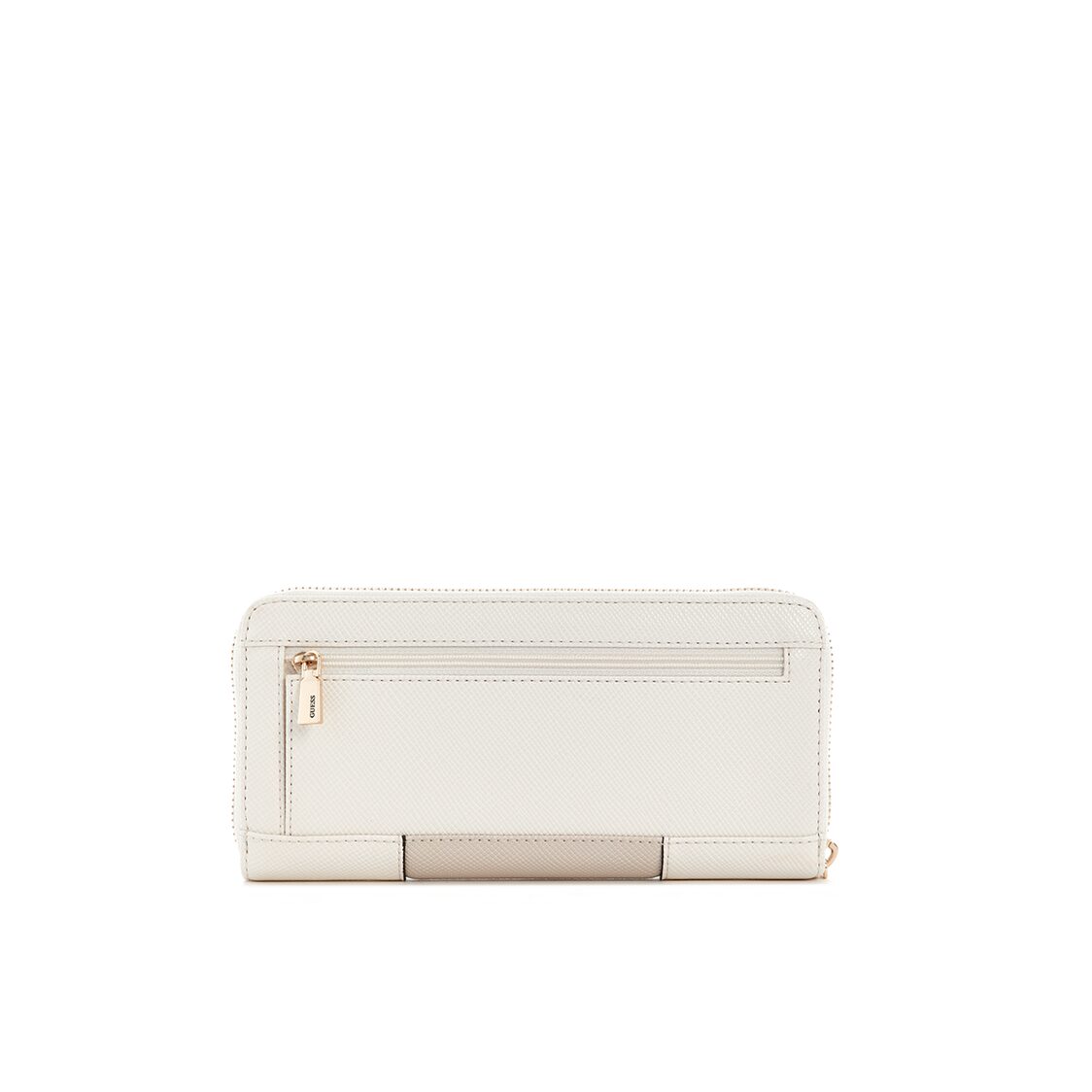 LAUREL II SLG LARGE ZIP AROUND,OFF WHITE/TAUPE