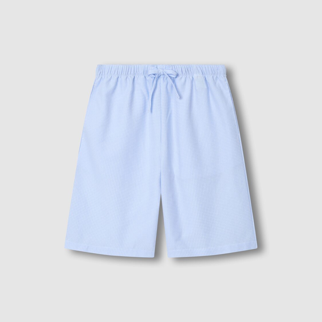 Jaju Men Cotton Check Pajama Set Light Blue