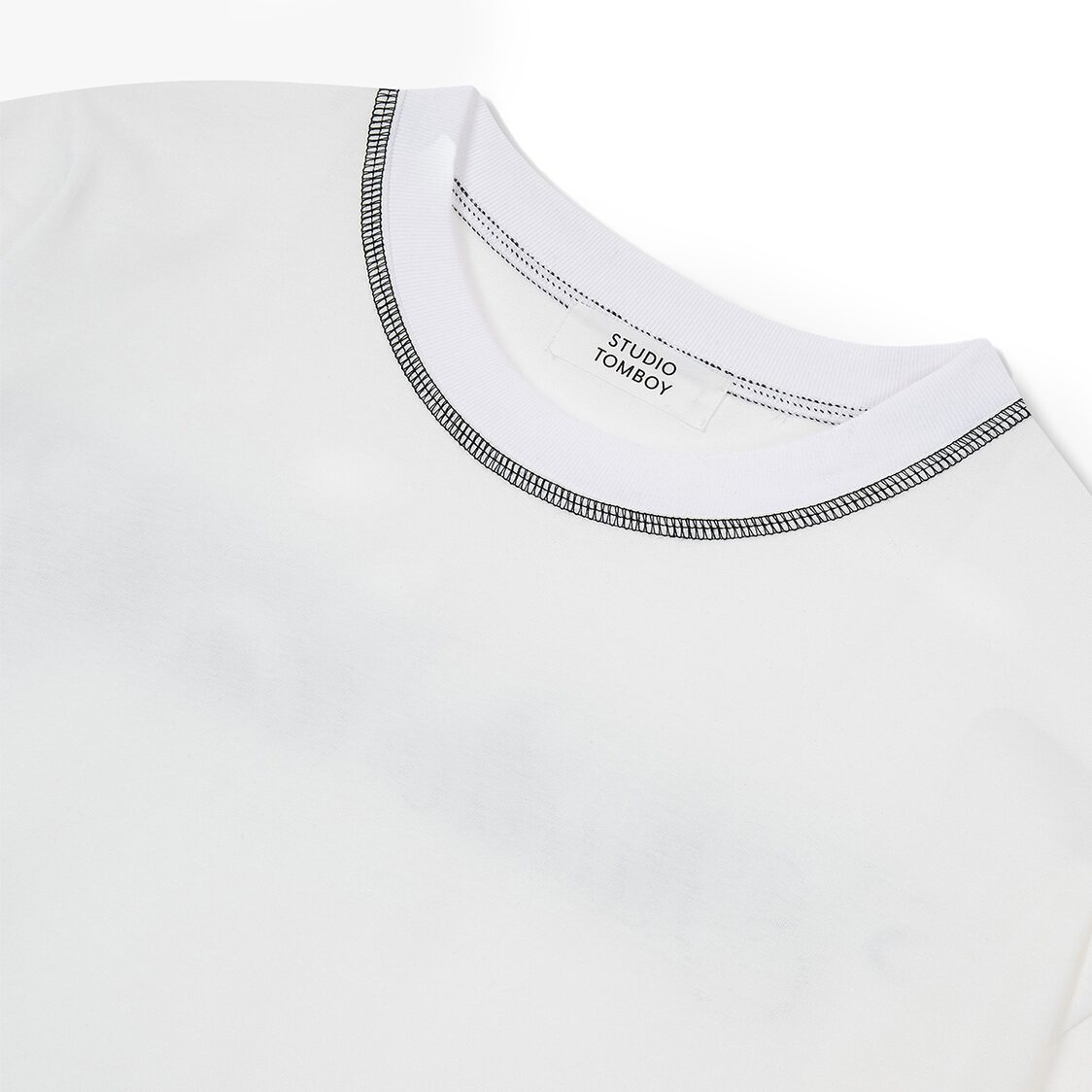 Studio Tomboy Back Logo Embroidered Silket T-Shirt Off White