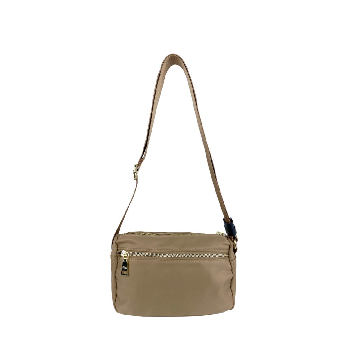 Mel&Co Nylon Double-Zip Sling Bag