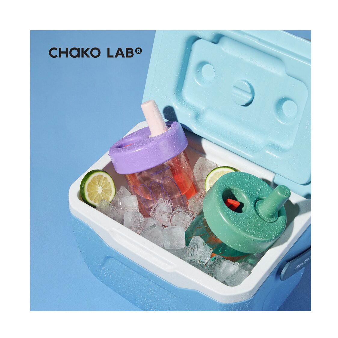 Chako Lab 450ml Bobo Straw Cup Round Green