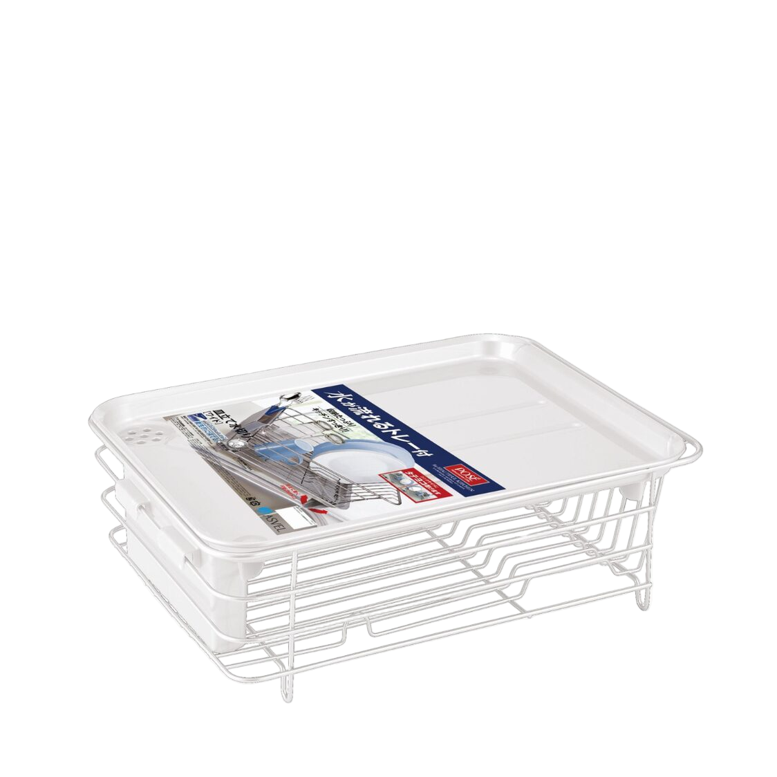Asvel Dish Drainer with Tray & Coat White 5530WH