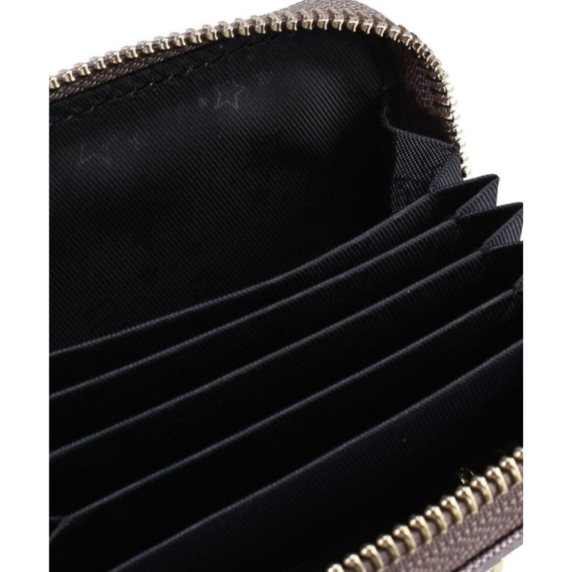 Mel&Co Saffiano Leatherette Zip-Around Card Holder With Lanyard