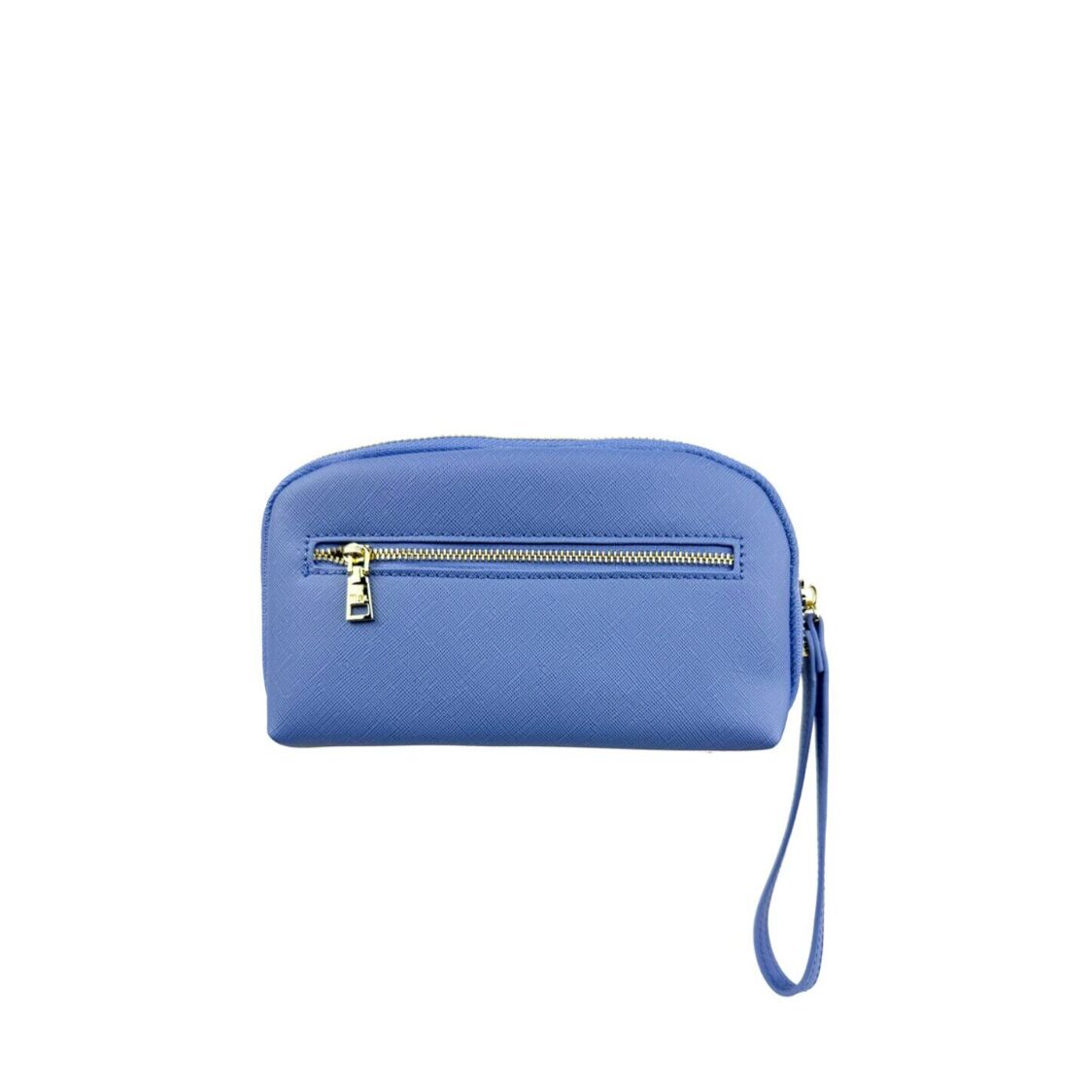 Mel&Co Saffiano-Effect Loop Handle Zip-Around Wristlet Pouch