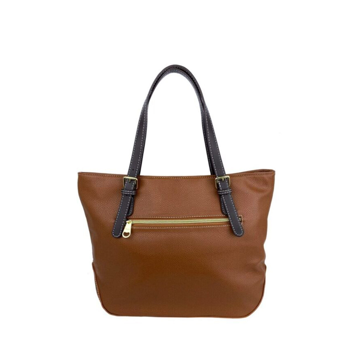 Mel&Co Pebbled Faux Leather Tote