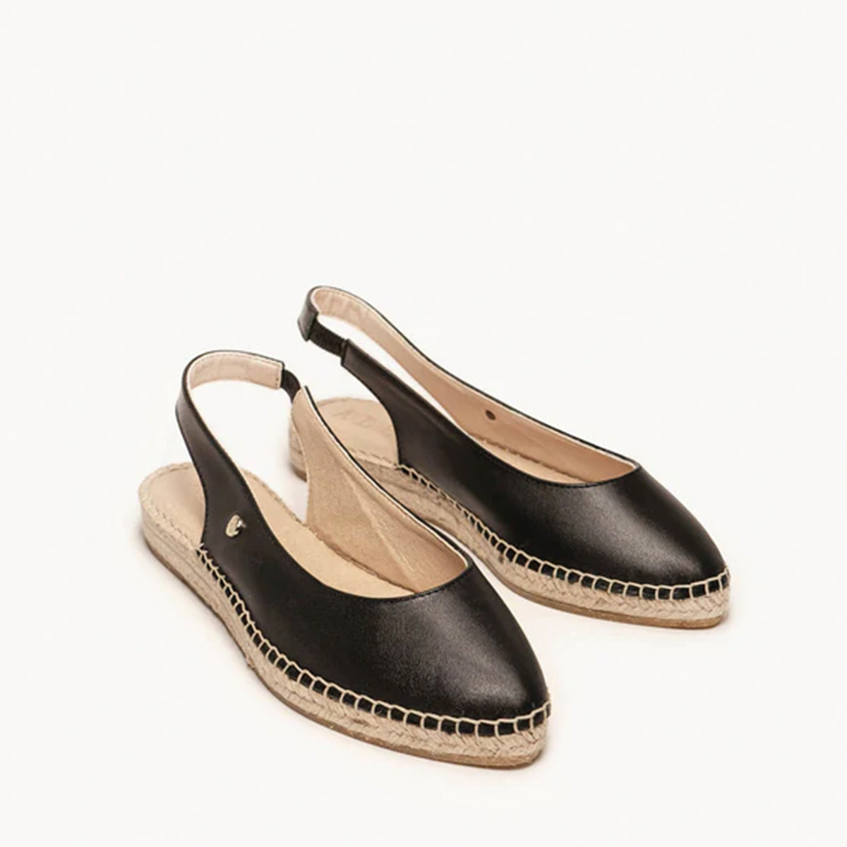 Alhamas Pointy Toe Camellia Slingback Platform Espadrille