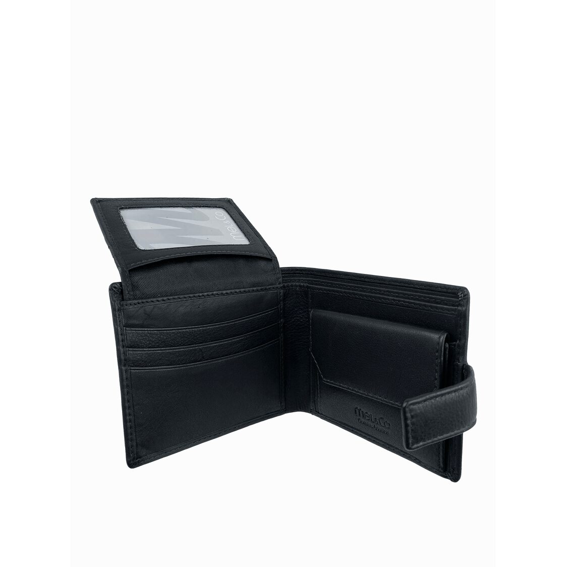 Mel&Co Genuine Leather Bi-Fold With Snap Closure