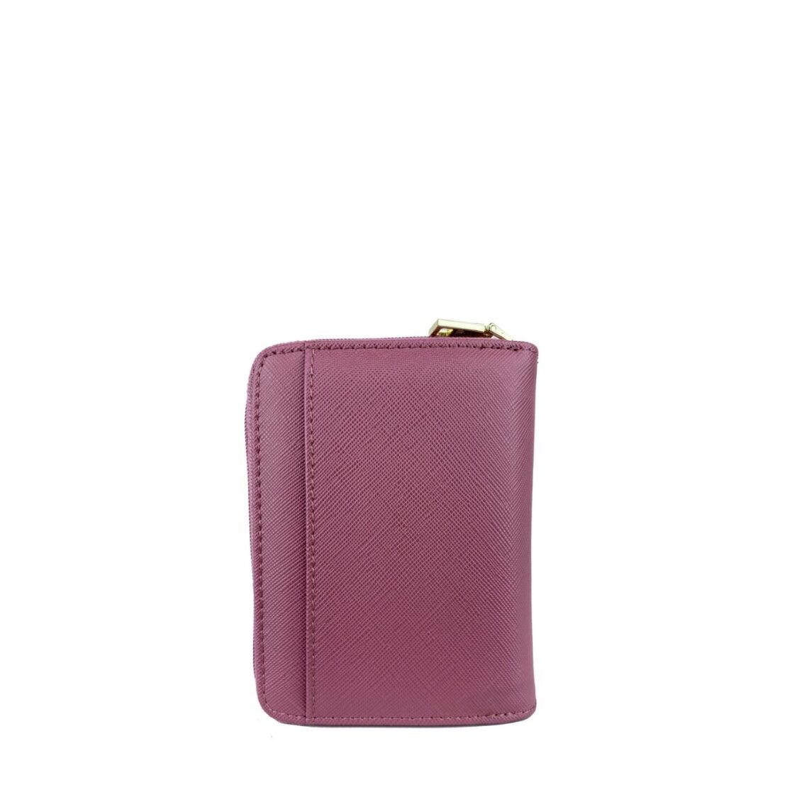 Mel&Co Saffiano Leatherette Bifold Side Zipped Compartment Wallet