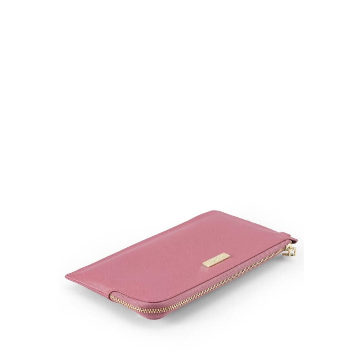 Mel&Co Saffiano Leatherette Slim Wristlet Pouch