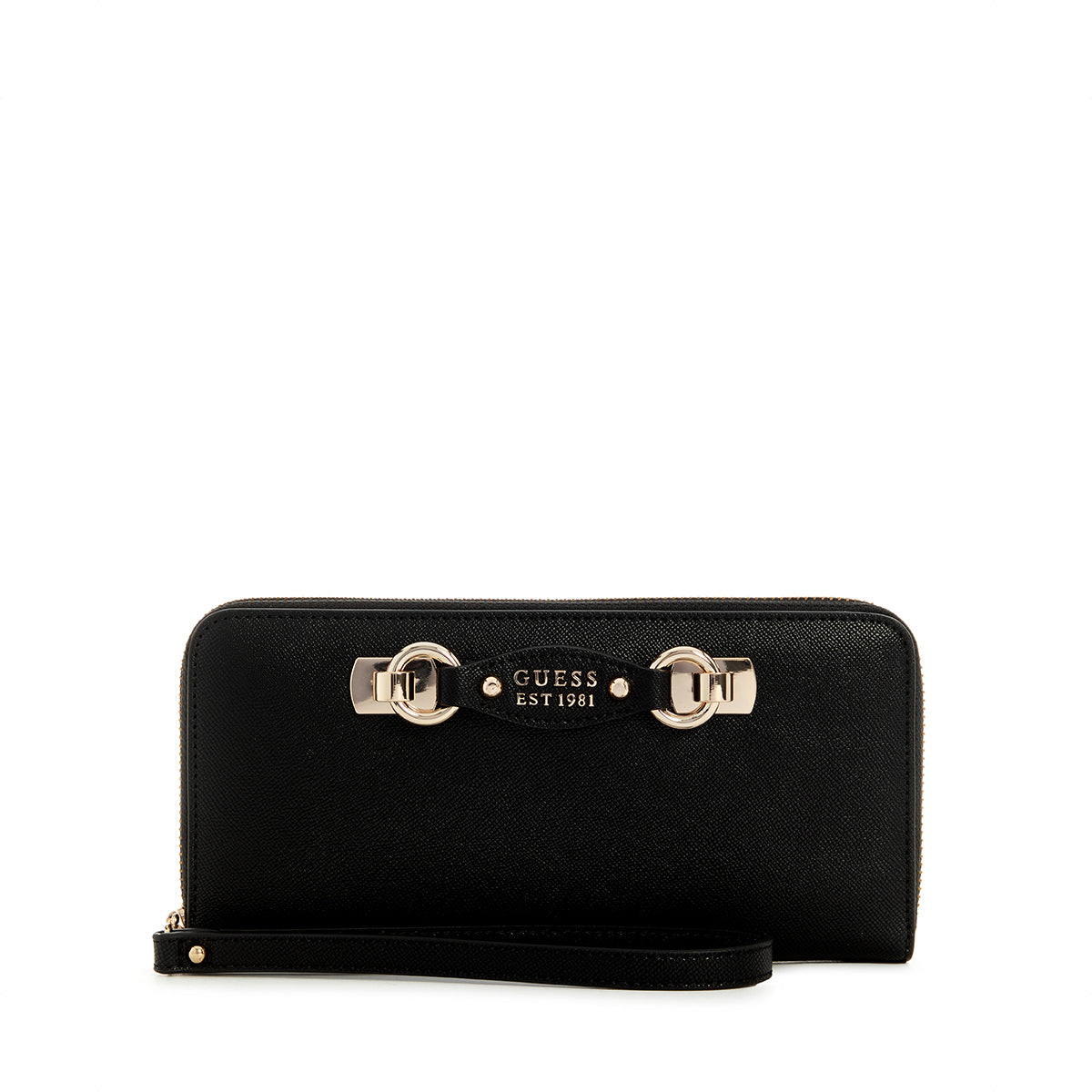 Guess Mimina Slg Large Zip Around-Black