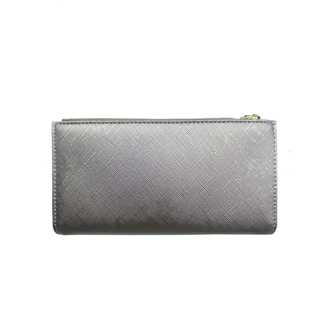 Mel&Co Saffiano Leatherette Bi-Fold Snap Long Wallet