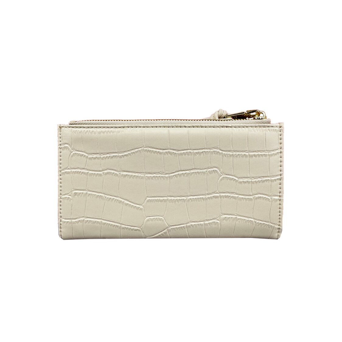 Mel&Co Croco Bi-Fold Snap Long Wallet