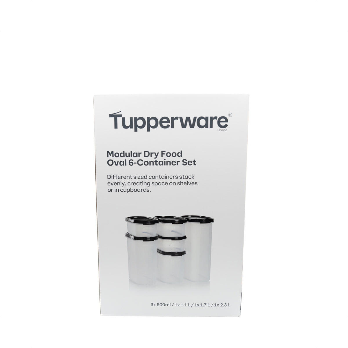 Tupperware Oval Modular Dry Food 6pc Container Set