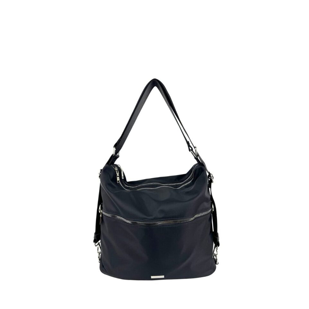 Mel&Co Nylon Two-Way Convertible Shoulder Backpack