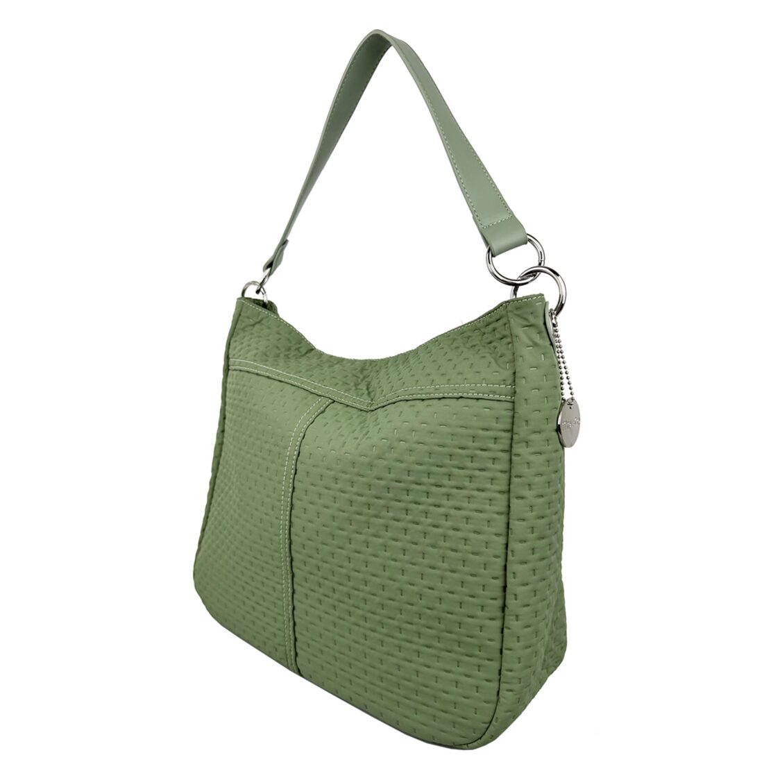 Mel&Co Embossed Nylon Single Handle Bag