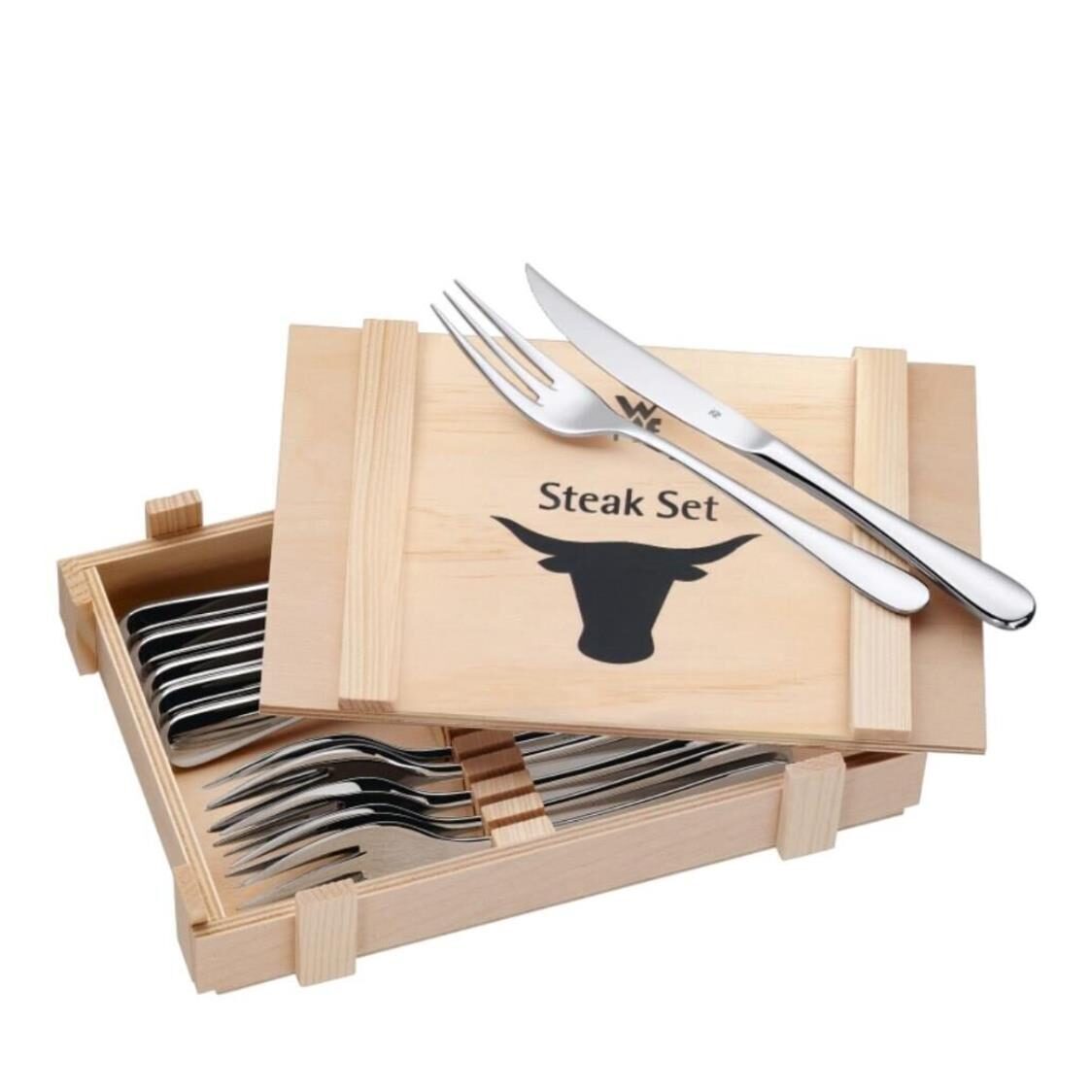 WMF 12pc Steak Knives & Forks Set (12-8023-9990)