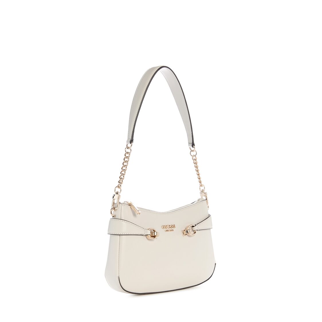 Guess Lorelei Top Zip Shoulder Bag - Bone