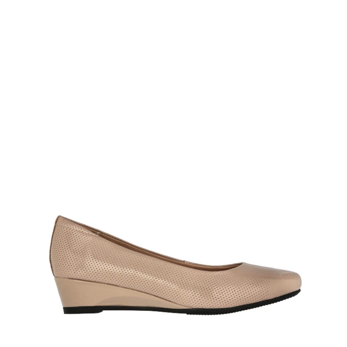 Caratti 1991 Leather Wedged Heels (Short) - Nude - Metro Singapore Departmental Store - Celebrating 69 Years in SG