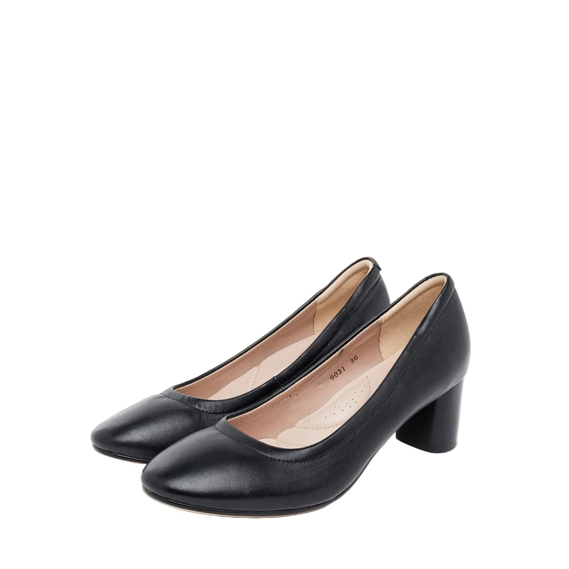 Caratti 9031 Classic Leather Heels (Mid) - Black - Metro Singapore Departmental Store - Celebrating 69 Years in SG