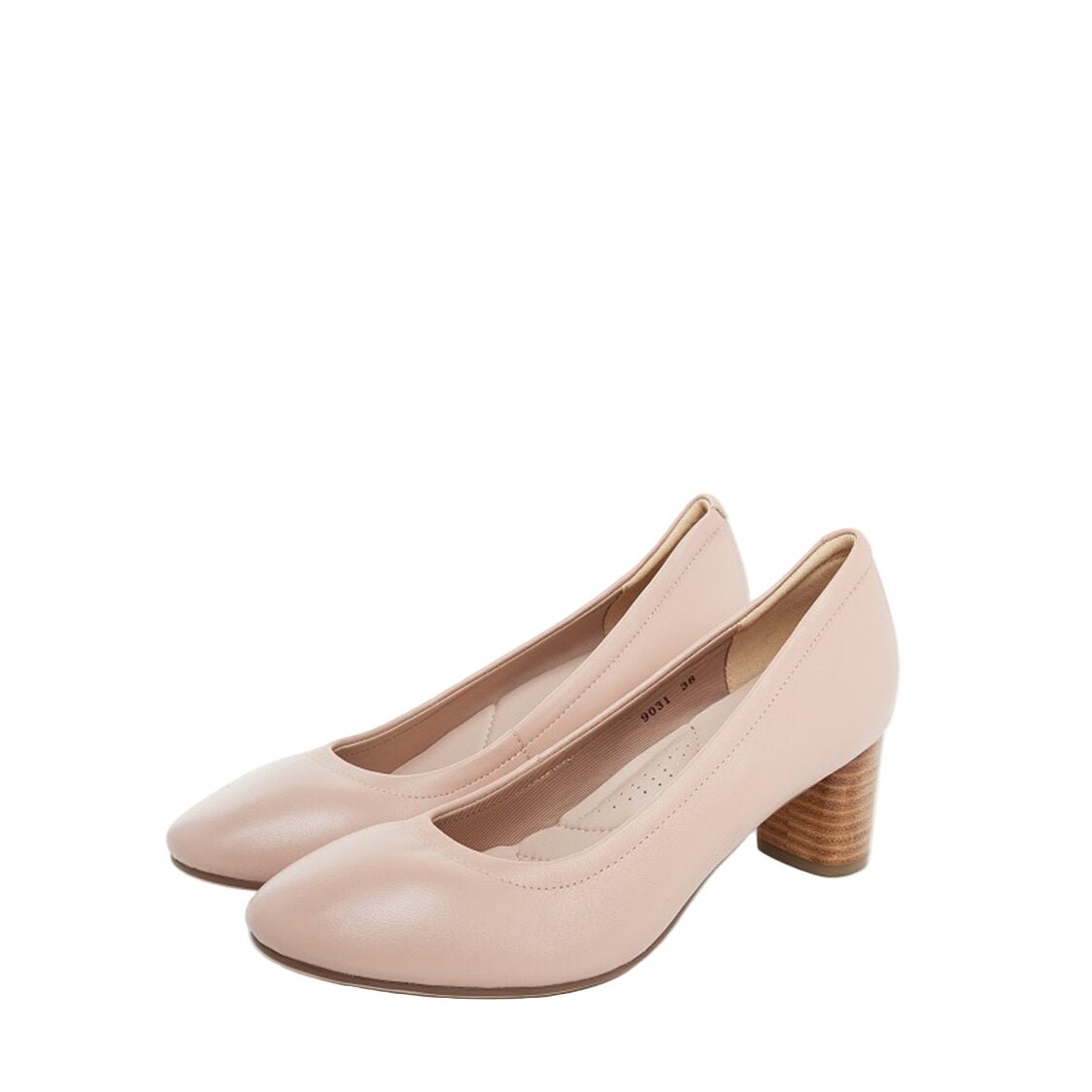 Caratti 9031 Classic Leather Heels (Mid) - Nude - Metro Singapore Departmental Store - Celebrating 69 Years in SG