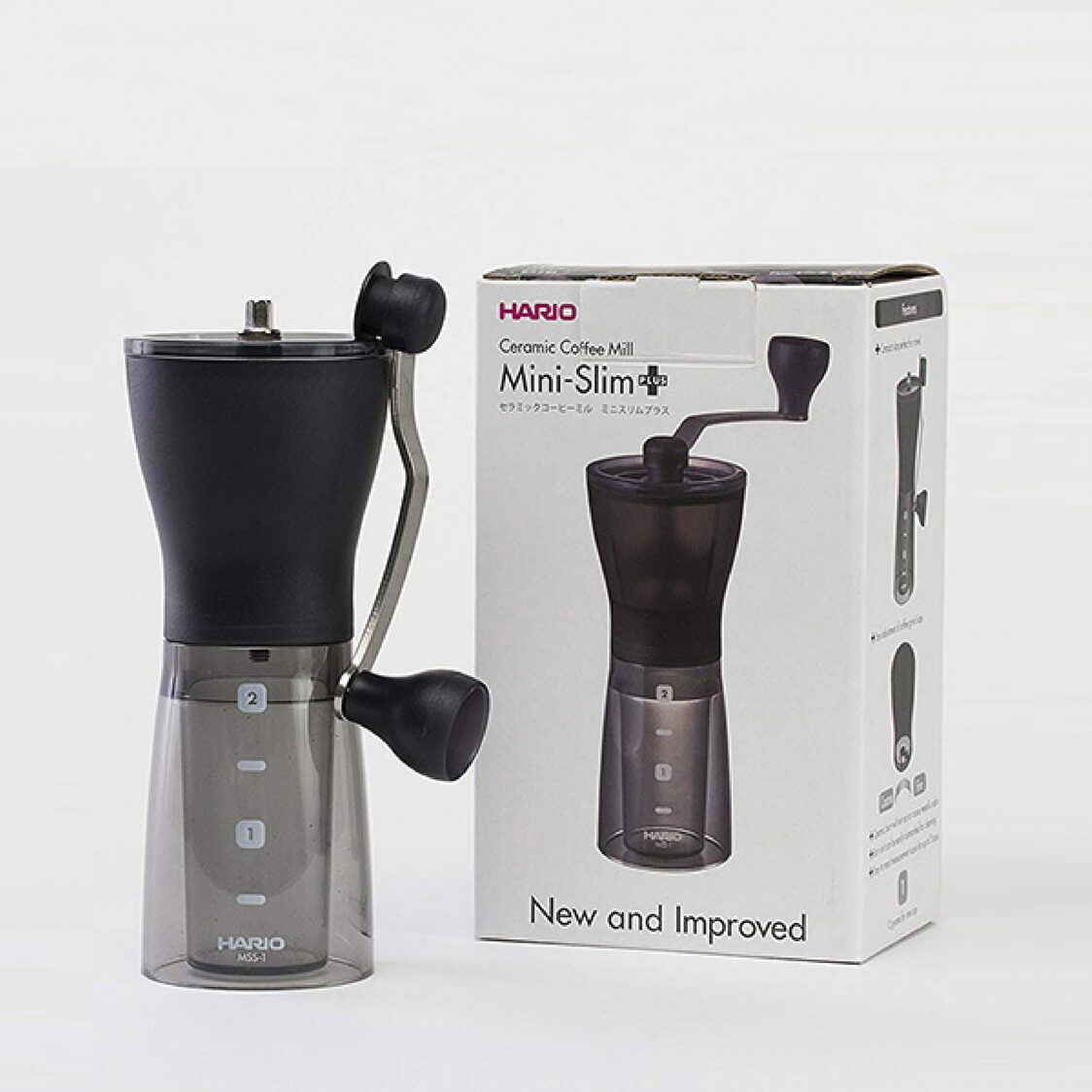 HARIO Ceramic Coffee Mill Mini Slim+ (MSS-1DTB)