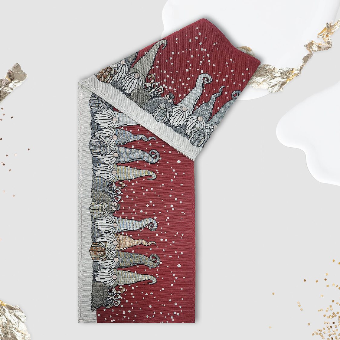 J. Rapee Gnome Tablerunner Red