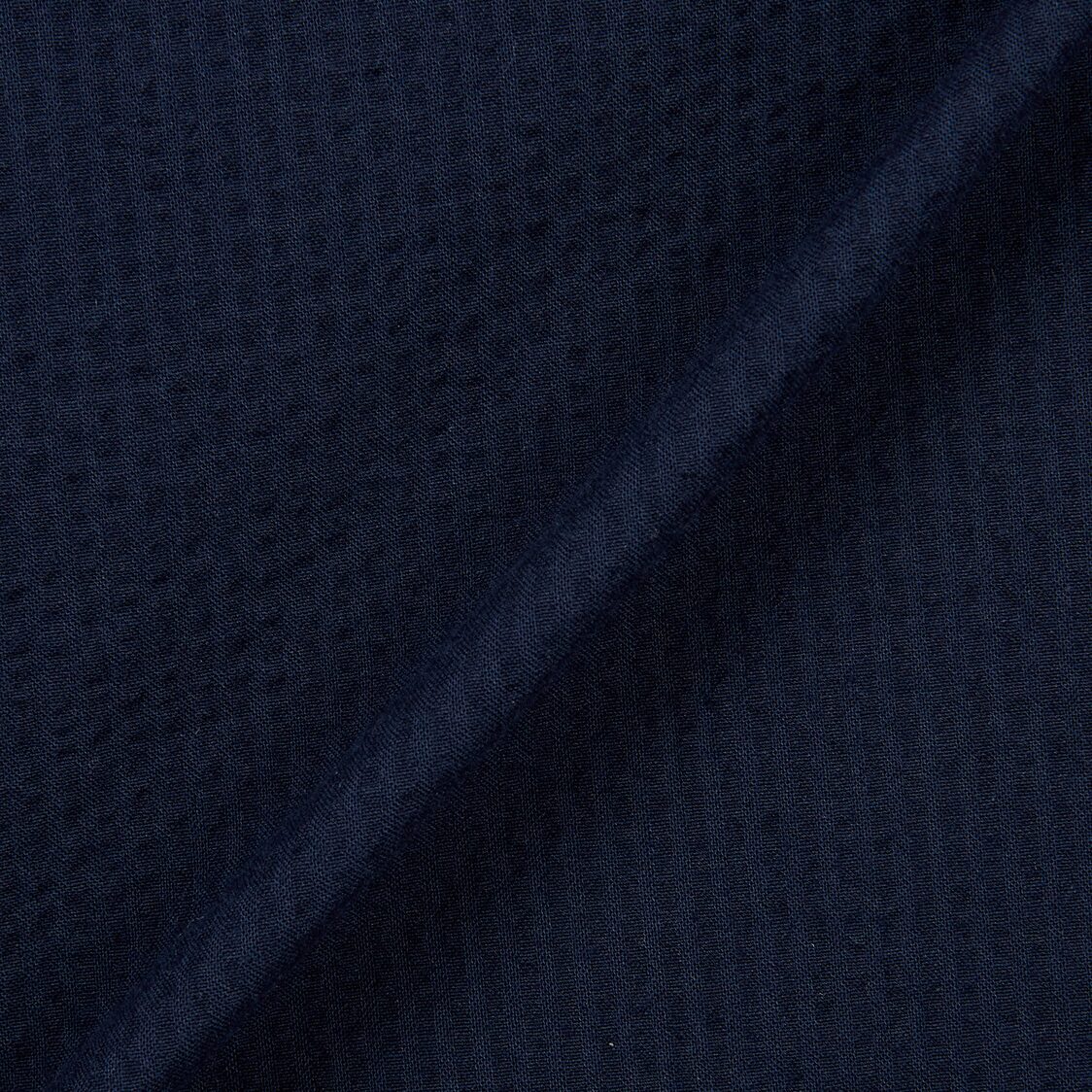 Jaju Women Cotton Seersucker Pajama Set Navy