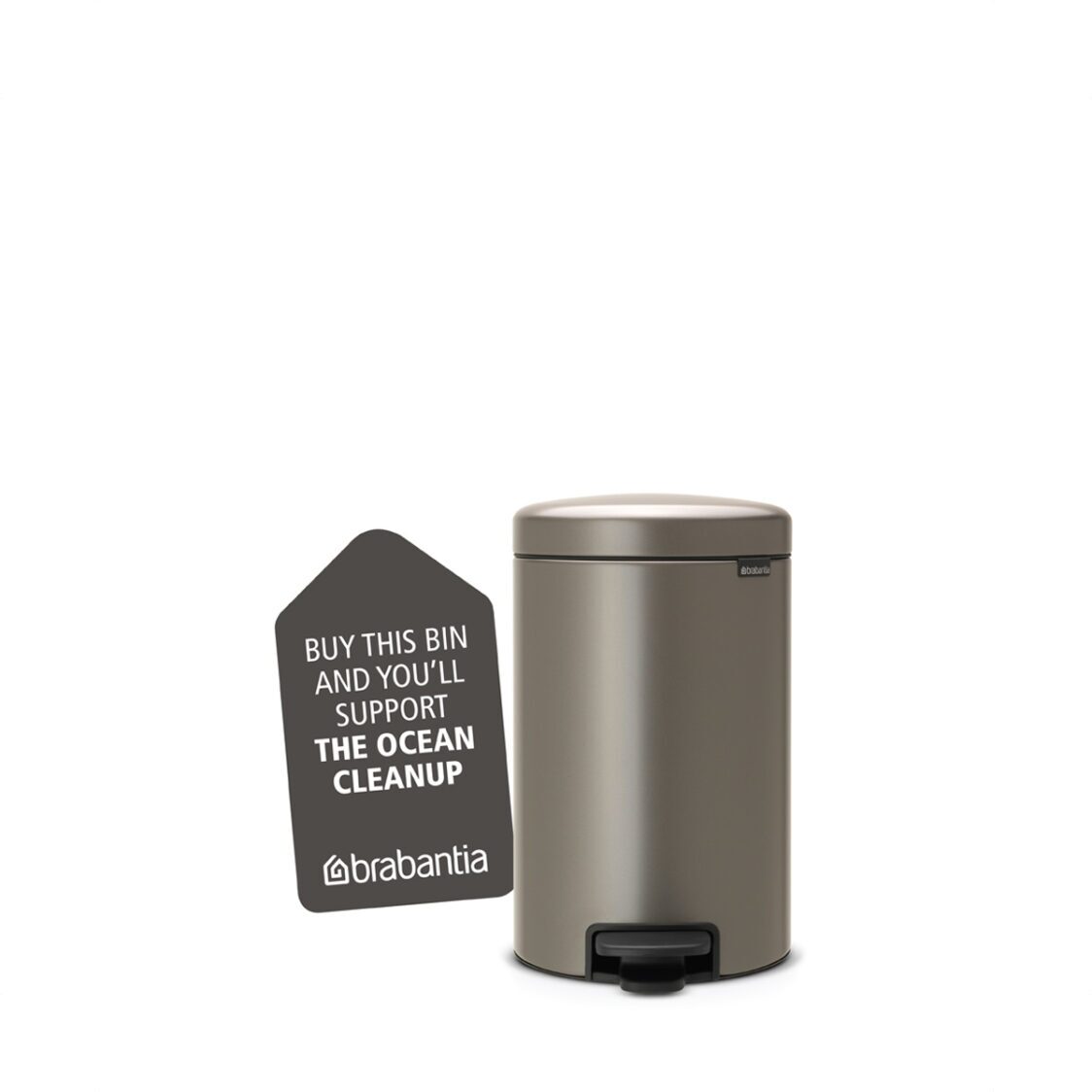 Brabantia Pedal Bin Newicon 12L Soft Closing - Platinum 113628