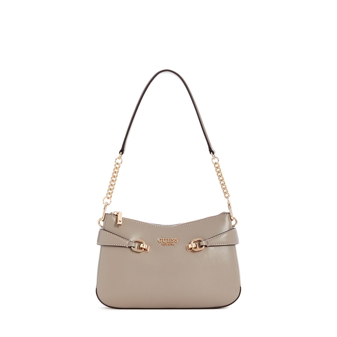 Guess Lorelei Top Zip Shoulder Bag - Dark Taupe