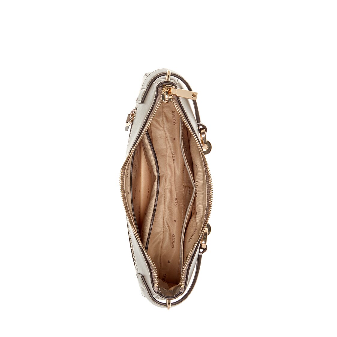 Guess Lorelei Top Zip Shoulder Bag - Dark Taupe