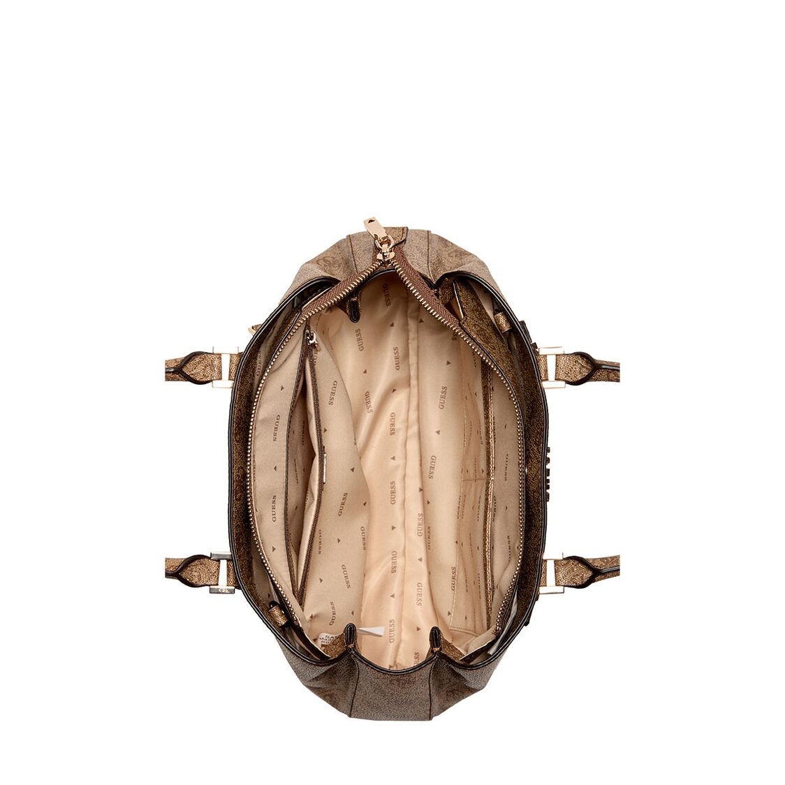 Guess Katya Girlfriend Satchel - Latte Logo