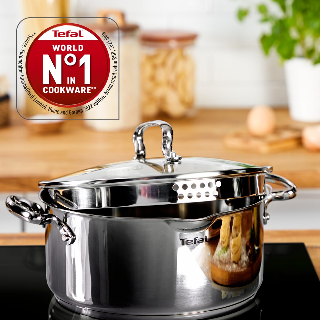 Tefal Duetto+ Stainless Steel Stew Pot With Lid