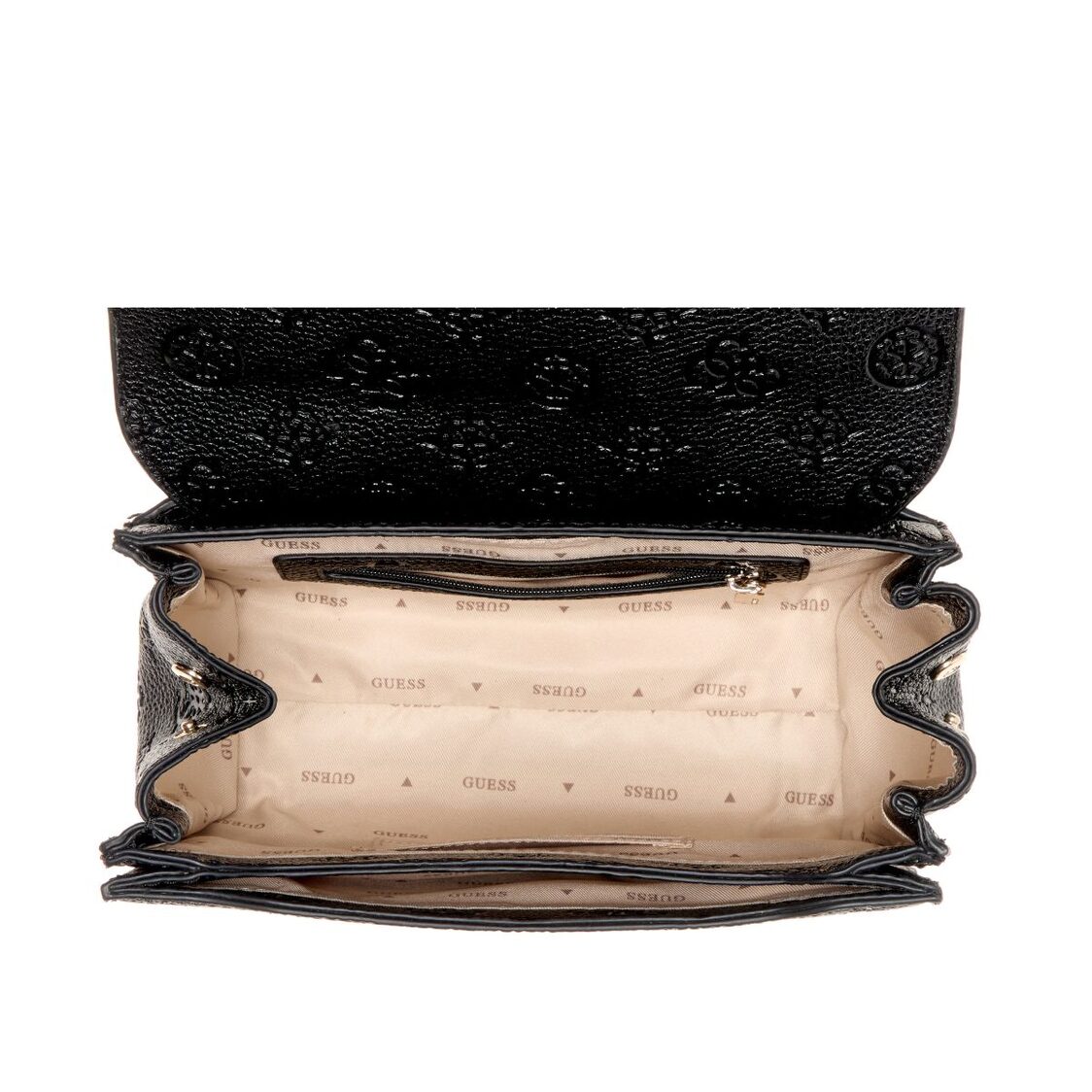 Guess Cresidia II Convertible Crossbody Flap - Black Logo